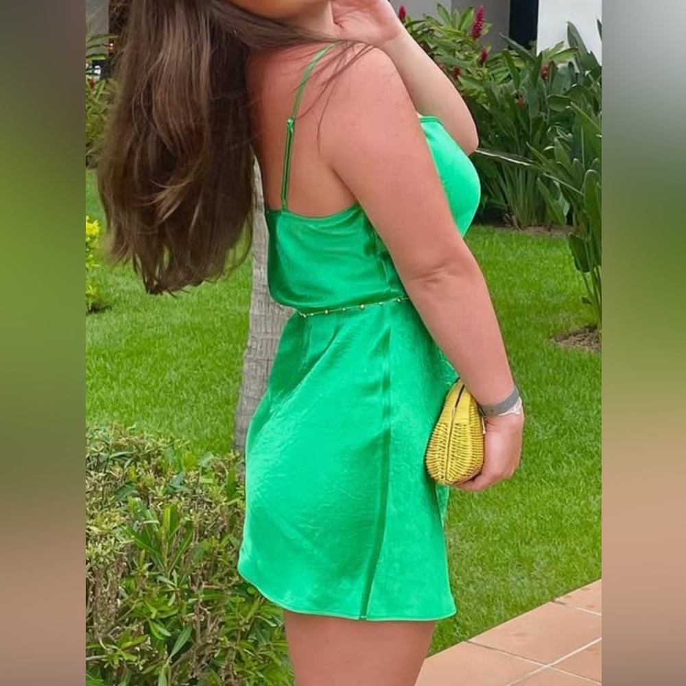 Aritzia Babaton Green Mini Dress